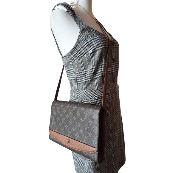 Louis Vuitton Monogram Bordeaux Clutch Shoulder Bag Crossbody Brown Canvas - Picture 11 of 16